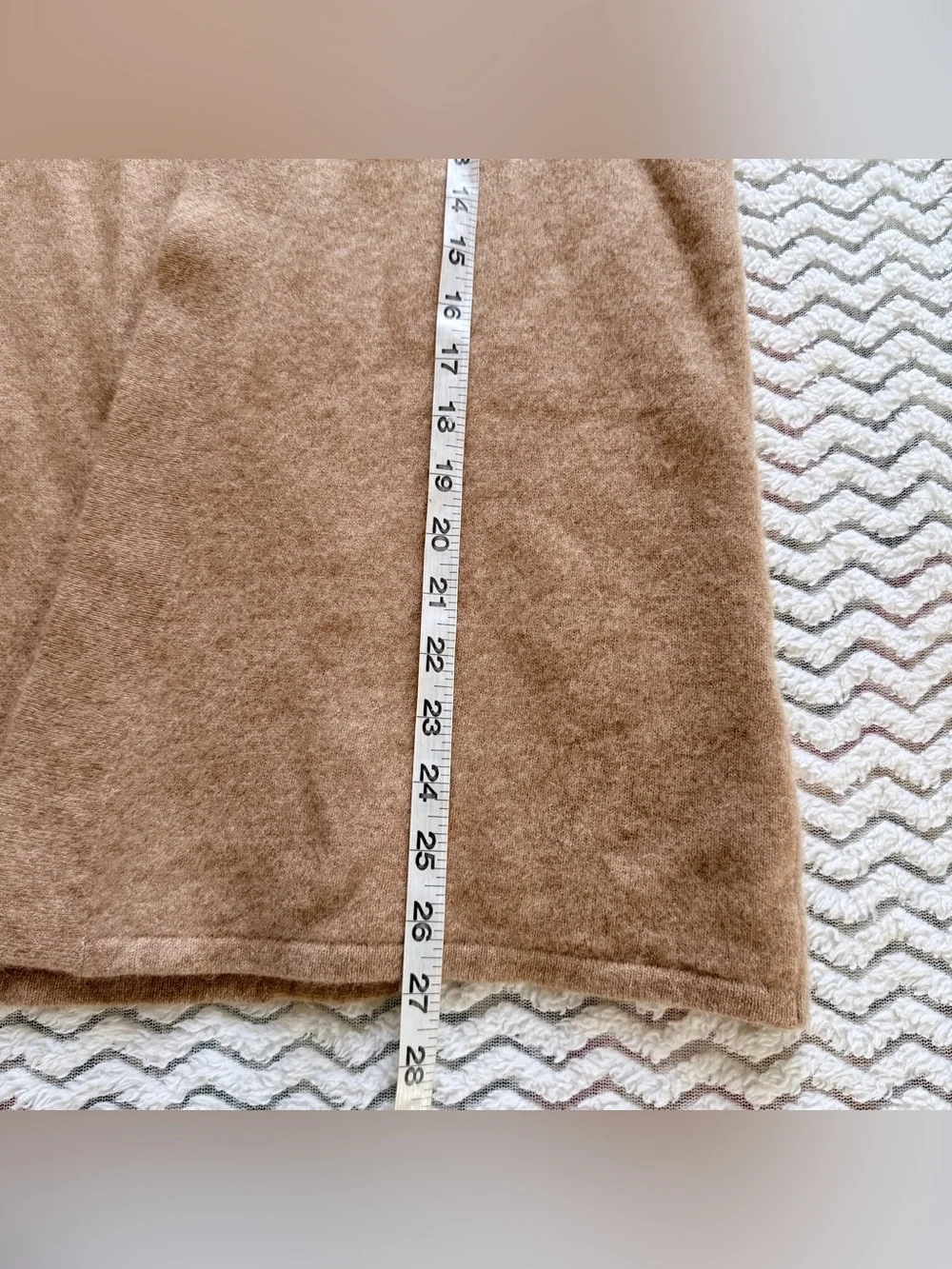 Charter Club Luxury 100% Cashmere Beige Open Front Long Sleeve Cardigan Sz S